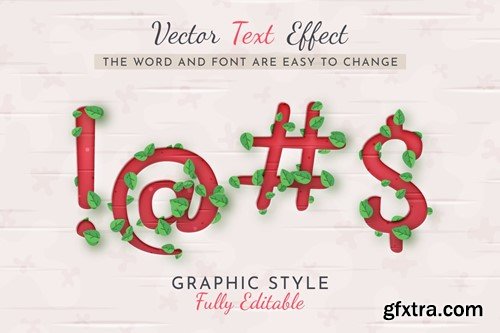 Apple Editable Text Effect, Graphic Style U473J56