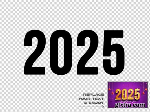 New Year 2025 Editable Text Effect Set B3AMB2X