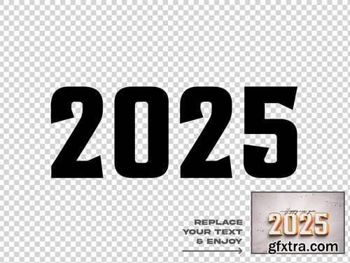 New Year 2025 Editable Text Effect Set B3AMB2X