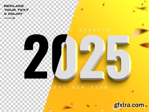 New Year 2025 Editable Text Effect Set B3AMB2X