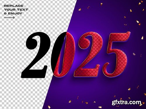 New Year 2025 Editable Text Effect Set B3AMB2X