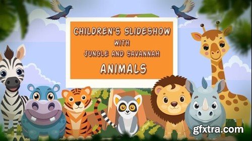 Videohive Children's Slideshow with Jungle and Savannah Animals 55167207