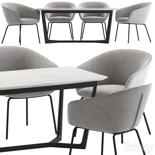 Oslo Home Amanda Dinning Chair and Innova Australia Carlin Table