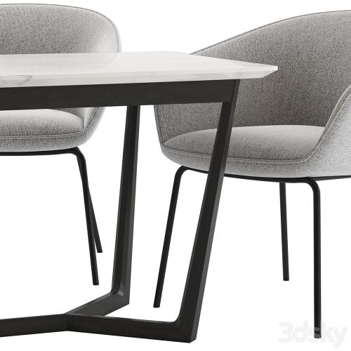 Oslo Home Amanda Dinning Chair and Innova Australia Carlin Table