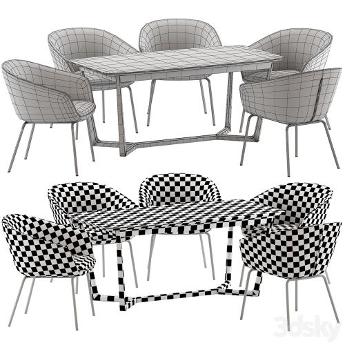 Oslo Home Amanda Dinning Chair and Innova Australia Carlin Table