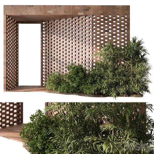 Outdoor Entrance Parametric Brick Wall - Architecture Element 54