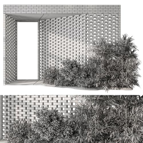 Outdoor Entrance Parametric Brick Wall - Architecture Element 54