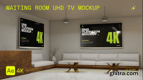 Videohive Waiting Room UHD TV Mockup 55166867