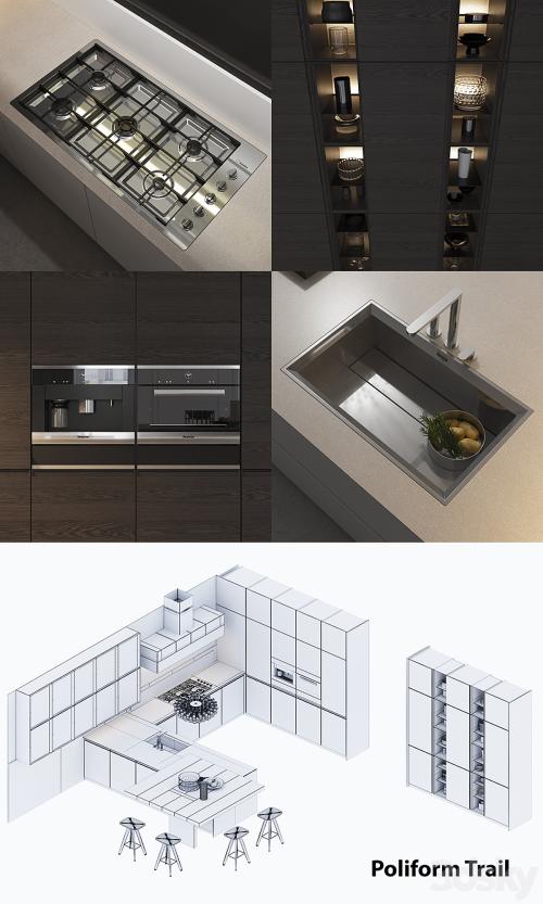 Kitchen Poliform Varenna Trail (vray, corona)