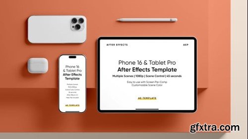 Videohive Phone 16 & Tablet Pro Screen Mockup Template 55156108