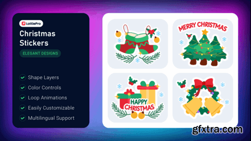 Videohive Christmas Stickers 55213183