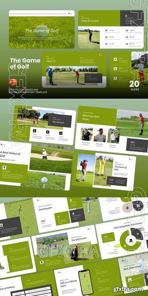 The Game Of Golf - Powerpoint Template 6BBEWZU