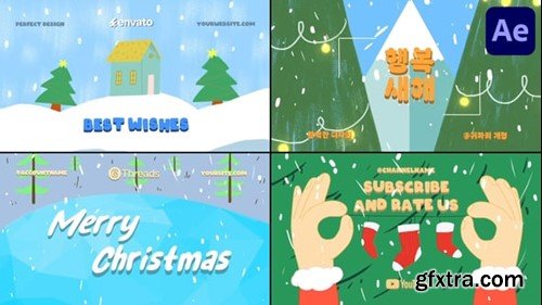 Videohive Cartoon Christmas Typography for After Effects 55184563