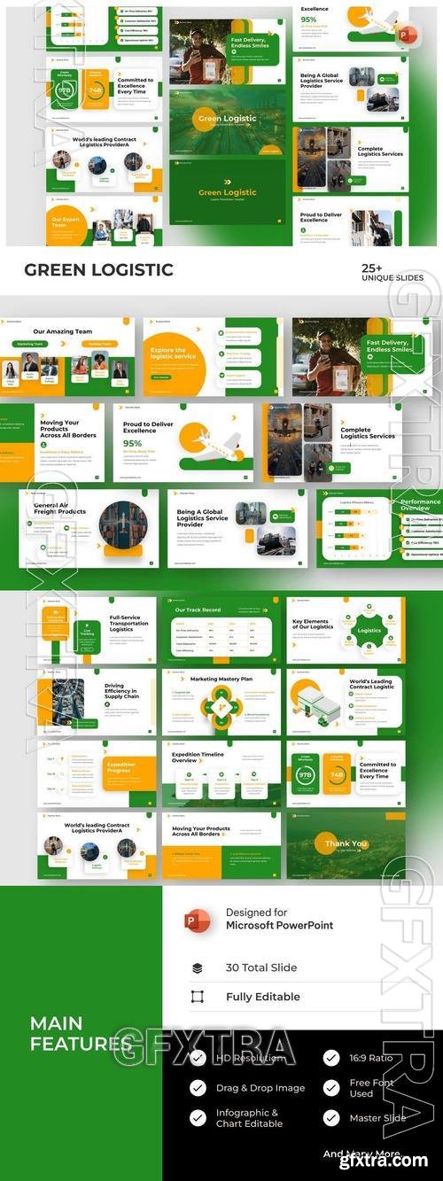 Green Logistic PowerPoint X8XRYR9