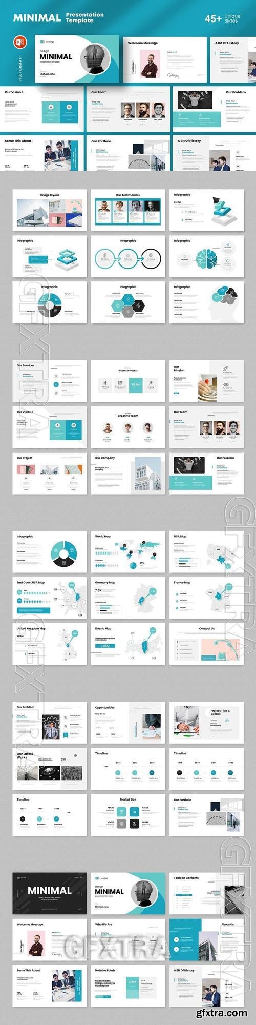 Minimal PowerPoint Presentation Template ARV23YB