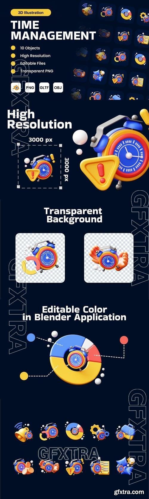 Time Management 3D Illustration M47XH7H