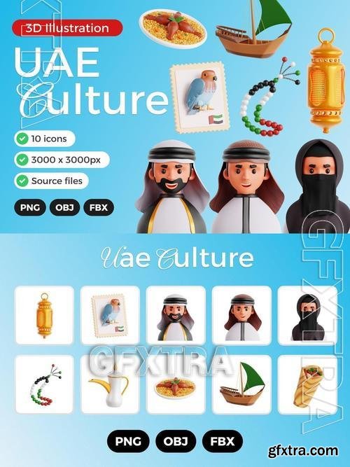 UAE Culture 3D Icon Set L5E98DY