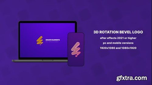 Videohive After Effects 3D Rotation Bevel Logo for PC and Mobile 55199531