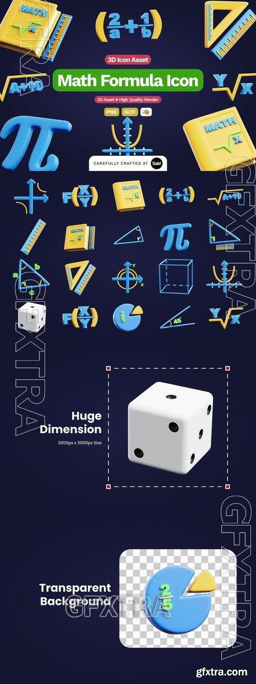 3D Math Formula Icon DTVL2DT