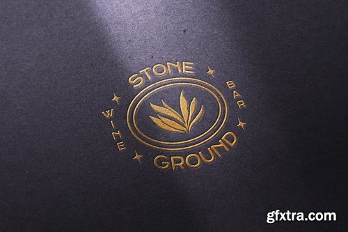 Craft Paper Logo Mockup GYUFA82