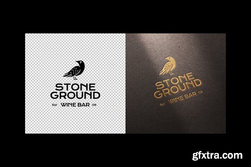 Craft Paper Logo Mockup GYUFA82