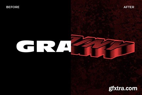 Grainy 3D Text Effect 34S6KJ5