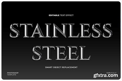 Stainless Steel Text Effect VL9FU85