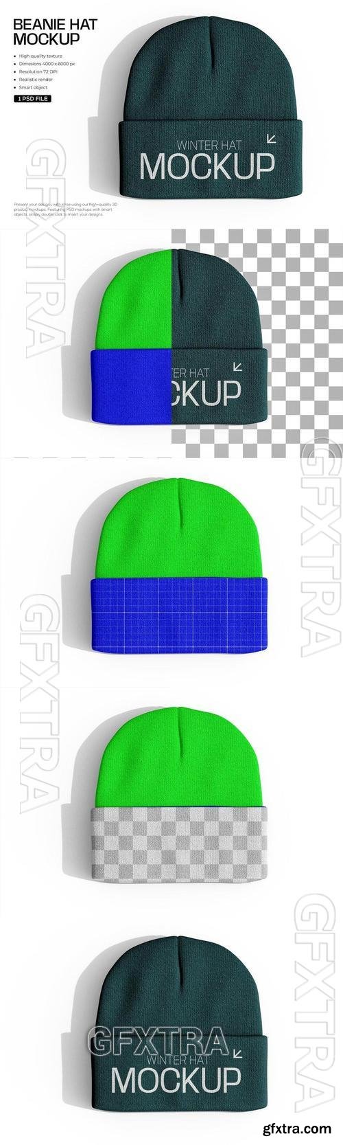 Stylish Beanie Hat Mockup XM49ZCH