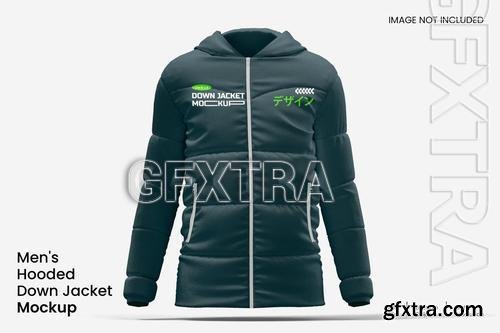 Mens Hooded Down Jacket Mockup SAZPW6G