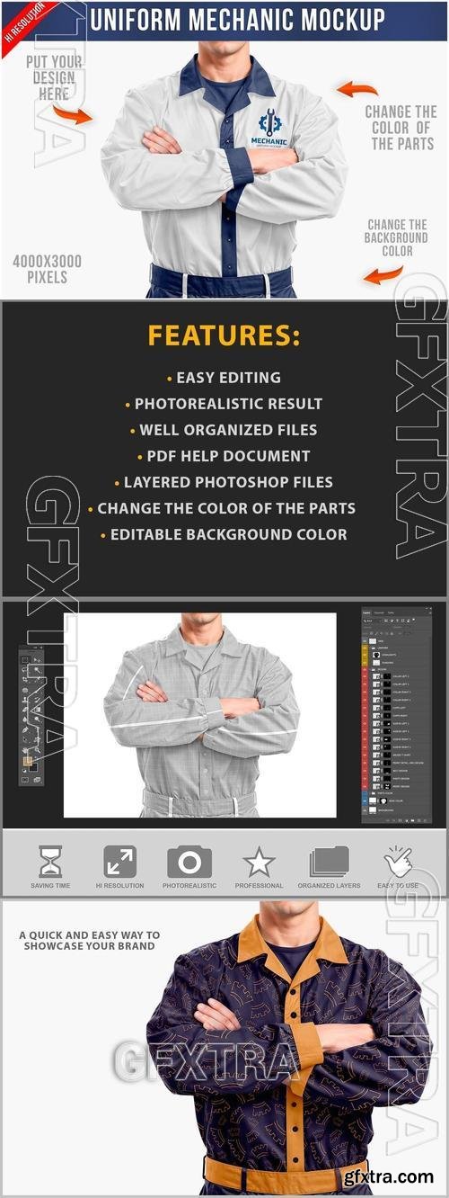 Uniform Mechanic Mockup JRGZYUF