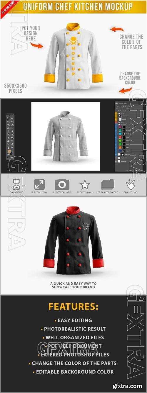 Chef Kitchen Uniform Mockup PMNA2XH