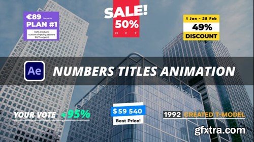 Videohive Numbers Titles Animation 55226507