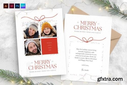 Christmas Greetings Card Template 8UK7EPF