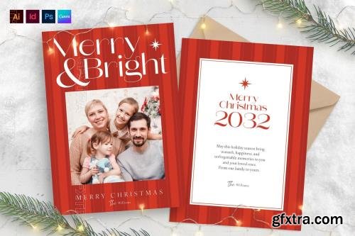 Christmas Greetings Card Template ZWNTYBK