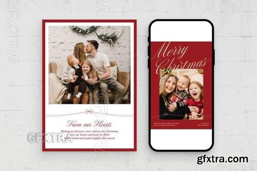 Christmas Family Greetings Card Template DSDH78P