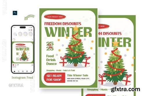 Gave Winter Sale Day Flyer Template JVM8ZFH