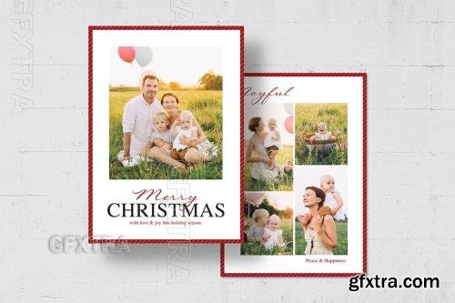 Christmas Family Greetings Card Template E74W3B8