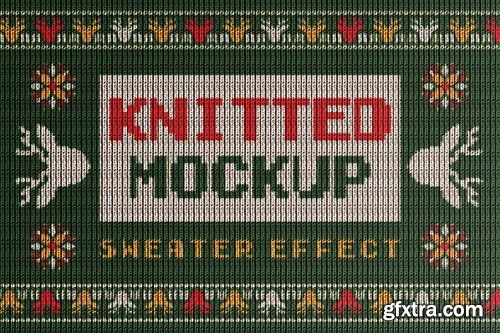 1# Knitted Sweater Effect Mockup GPX496N