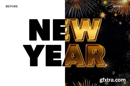 New Year Text Effect H2MDHRP