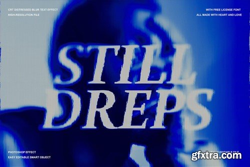 CRT Distressed Blur Text Effect - EGLS 5C5DCF3