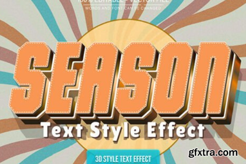 Season Yellow Retro Style Text Effect