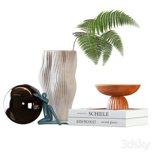 Vase and Plant Decorative Set &small sculpture