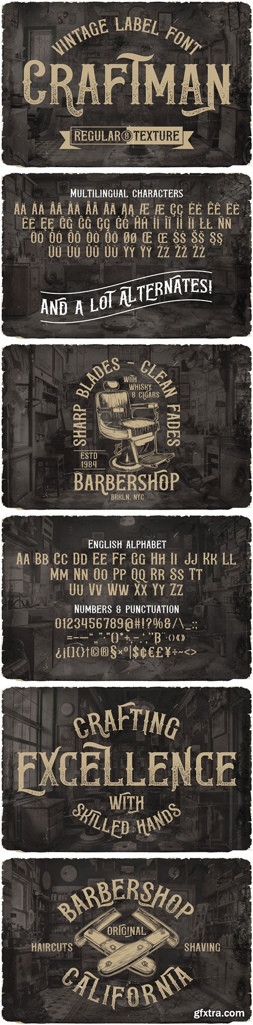 Craftman Vintage Label Font