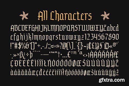 Vachel – Gothic Font 3PZNRDA