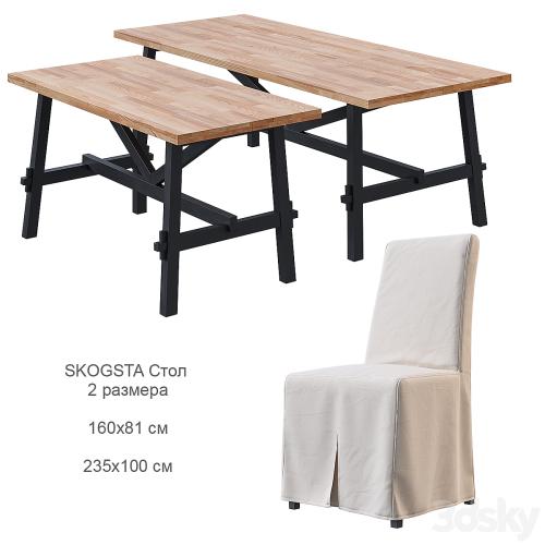 SKOGSTA / BERGMUND IKEA table and chair