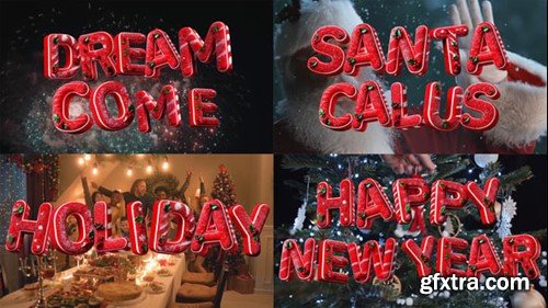 Videohive Christmas 3D Typography Letters Pack 55251836