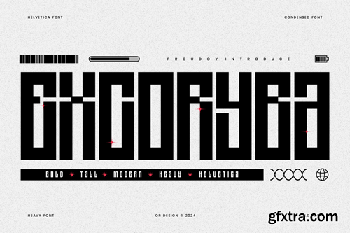 Excoryba - Futuristic & Tall Font 2KEHKLX