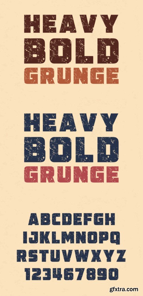 Heavy Bold Grunge Font