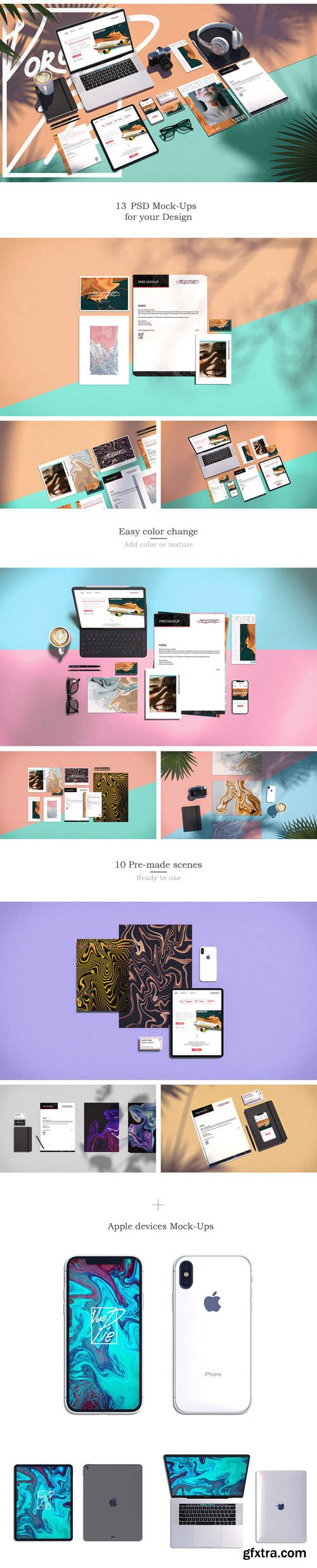 Pre-made Scenes PSD Mockups Templates