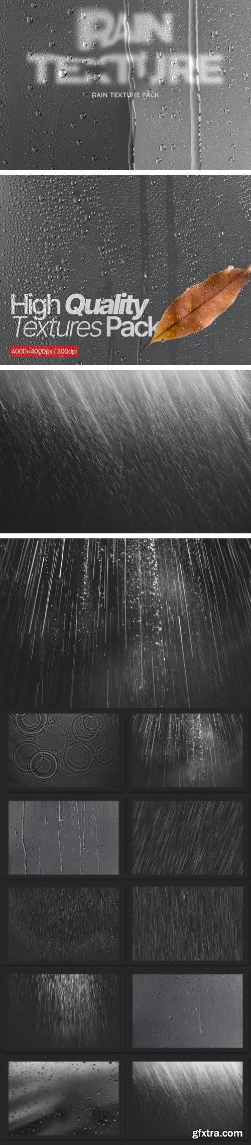 Rain Overlays Pack - 10 Textures